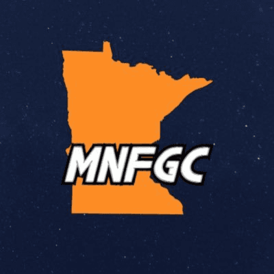 Minnesota Fighting Game Community (MNFGC) logo: orange Minnesota silhouette and MNFGC text on a starry sky